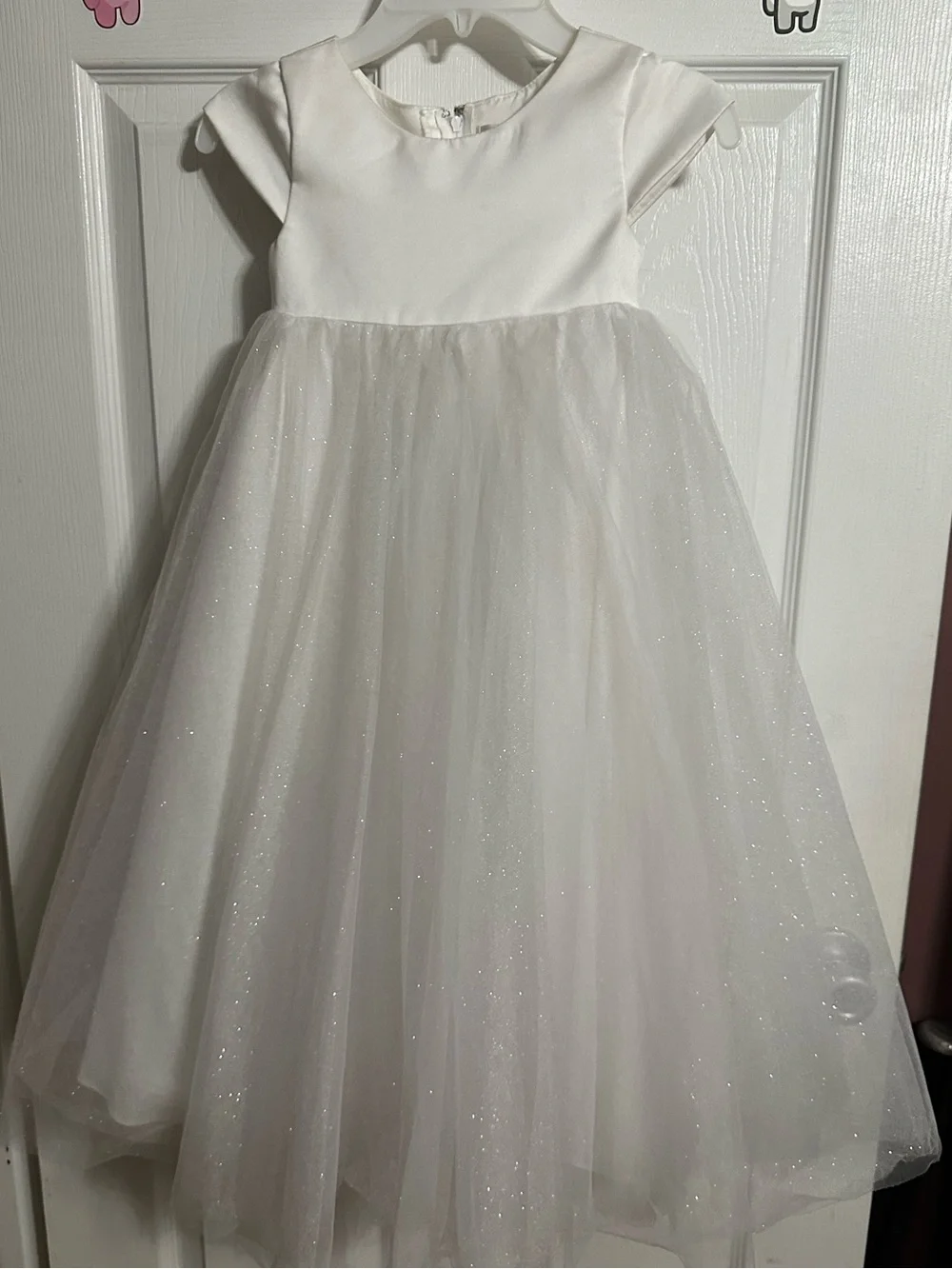 Sparkle White Tulle Girls' Formal Dress